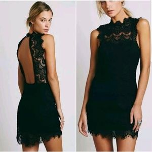 Free People blk lace cocktail dress
